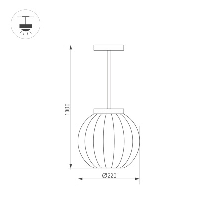 Светильник LGD-PEARL-HANG-7W Warm3000 (GR, 164 deg, 230V) (Arlight, IP65 Металл, 3 года)