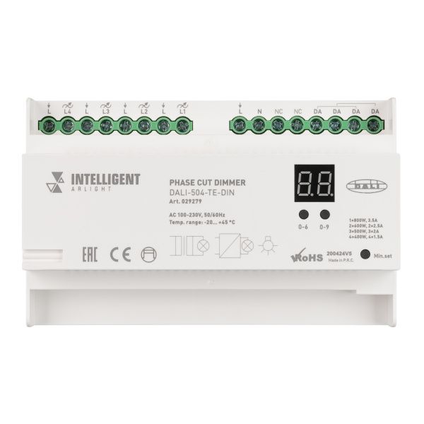 INTELLIGENT ARLIGHT Диммер DALI-504-TE-DIN(230V, 4x2A) (IARL, -) INTELLIGENT ARLIGHT Диммер DALI-504-TE-DIN(230V, 4x2A) (IARL, -)