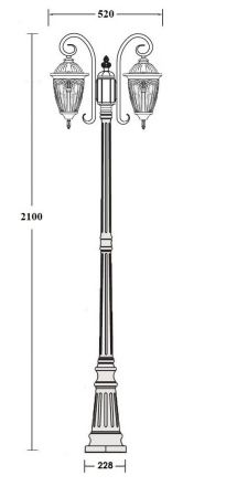 Фонарный столб YAOHUA LUX, Черный, Классика, 86309A 18 Bl Фонарный столб YAOHUA LUX, Черный, Классика, 86309A 18 Bl