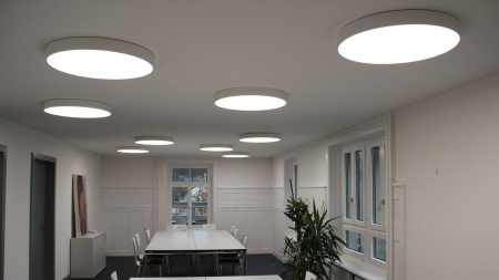 Светильник подвесной круглый плоский черный SILED RING D1800х100 (282 Вт)