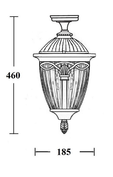 Потолочный светильник YAOHUA LUX, Черный, Классика, 86305A Bl