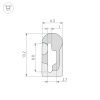 Силиконовый профиль WPH-FLEX-0613-SIDE-S8-5m WHITE (Arlight, Силикон)
