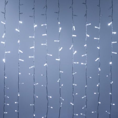 Светодиодная гирлянда ARD-CURTAIN-CLASSIC-2000x9000-CLEAR-2200LED-WATERFALL White (230V, 180W) (Ardecoled, IP65)