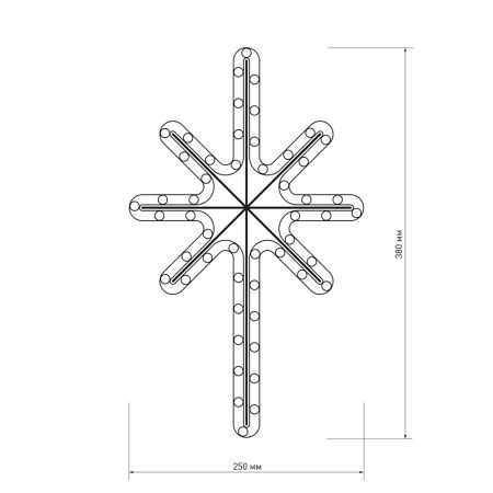 Фигура ARD-STAR-M2-380x250-36LED Warm (230V, 2.5W) (Ardecoled, IP65)
