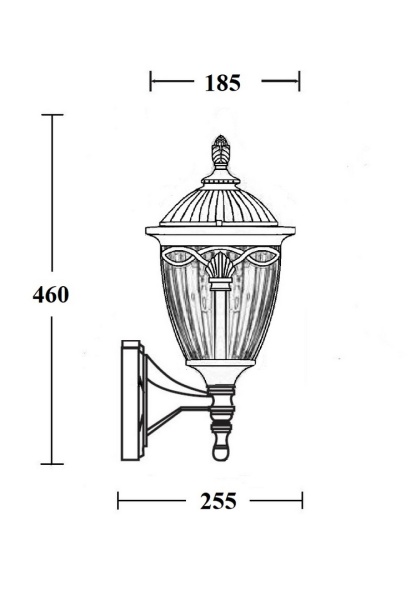 Настенный светильник YAOHUA LUX, Черный, Классика, 86301 04 Bl