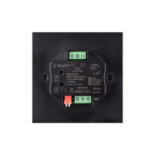 INTELLIGENT ARLIGHT Кнопочная панель SMART-DMX512-801-22-4G-4SC-DIM-IN Gold (230V, 2.4G) (IARL, IP20 Пластик, 5 лет) INTELLIGENT ARLIGHT Кнопочная панель SMART-DMX512-801-22-4G-4SC-DIM-IN Gold (230V, 2.4G) (IARL, IP20 Пластик, 5 лет)