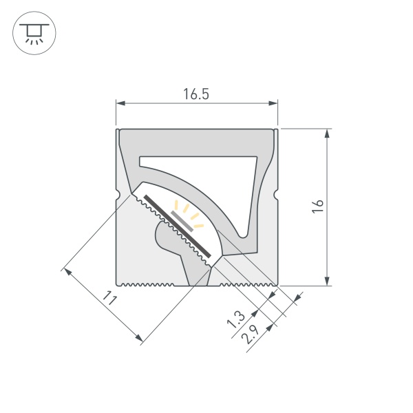 Силиконовый профиль WPH-FLEX-1616-TWIST-S11-5m WHITE (Arlight, Силикон) Силиконовый профиль WPH-FLEX-1616-TWIST-S11-5m WHITE (Arlight, Силикон)