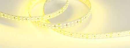 Лента RT 2-5000 24V Yellow 2x2 (3528, 1200 LED, LUX) (Arlight, 19.2 Вт/м, IP20)