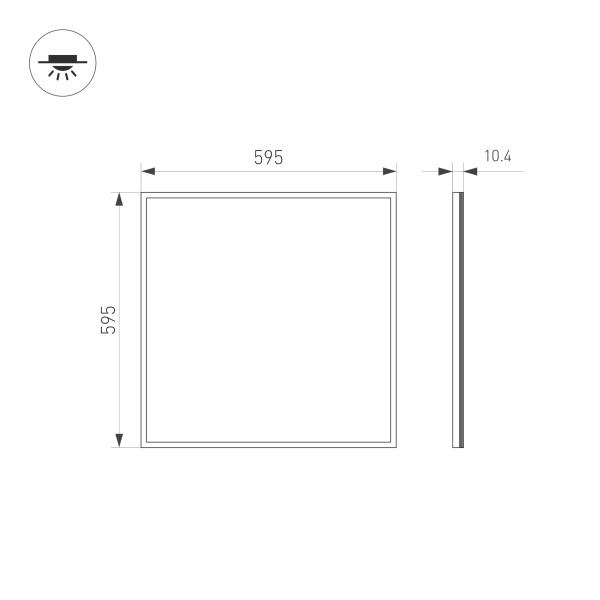 Панель IM-600x600A-40W White (Arlight, IP40 Металл, 3 года)