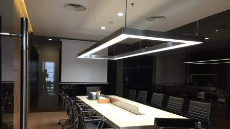 Подвесной светильник прямоугольный черный SILED CUADRA-PROF-02 1000х520х50х70 (71 Вт)