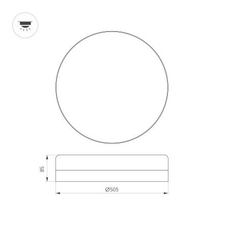 Светильник CL-SMURF-R500-50W Day4000-MIX (WH, 140 deg, 230V) (Arlight, IP40 Пластик, 3 года)