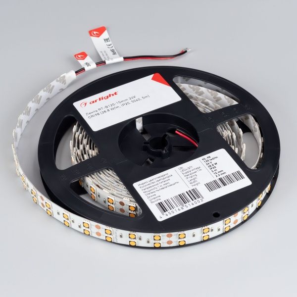 Лента RT-B120-15mm 24V Warm3000 CRI98 (28.8 W/m, IP20, 5m) (Arlight, Открытый) Лента RT-B120-15mm 24V Warm3000 CRI98 (28.8 W/m, IP20, 5m) (Arlight, Открытый)