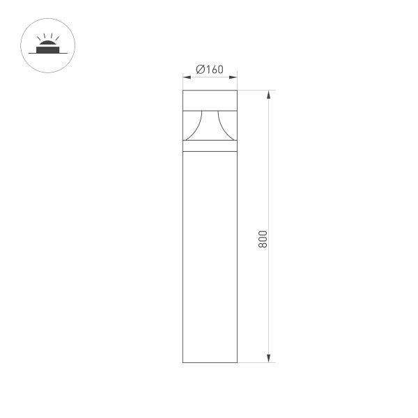 Светильник LGD-LANDMARK-BOLL-H800-20W Day4000-MIX (GR, 300 deg, 230V) (Arlight, IP65 Металл, 5 лет) Светильник LGD-LANDMARK-BOLL-H800-20W Day4000-MIX (GR, 300 deg, 230V) (Arlight, IP65 Металл, 5 лет)