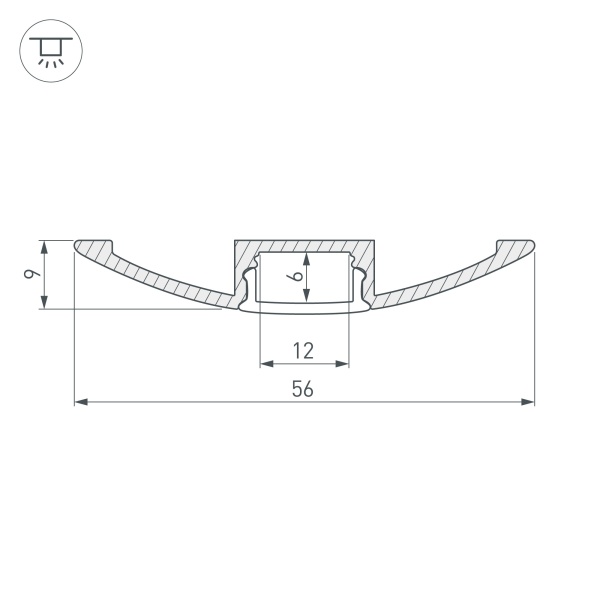 Профиль ARH-FLAT-2000 ANOD (Arlight, Алюминий) Профиль ARH-FLAT-2000 ANOD (Arlight, Алюминий)