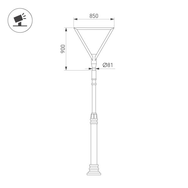 Светильник OXOR-TRILEIS-900x850х80-50W Day4000 (BK, 120 deg, 230V) IP65  (Arlight, IP65 Металл, 3 года)