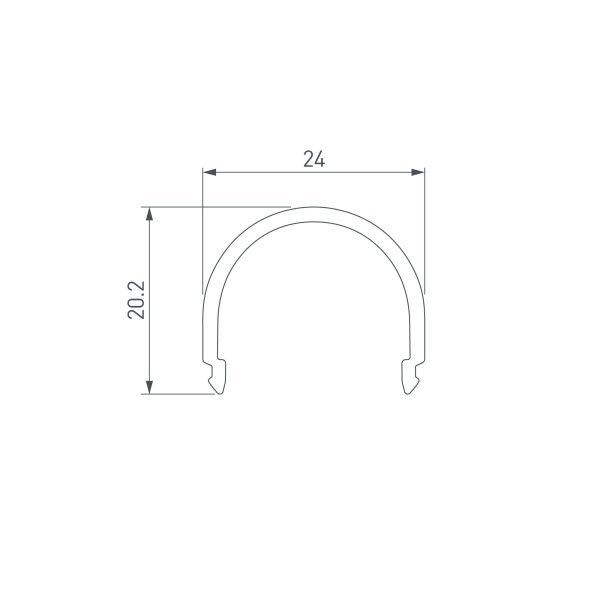 Экран G-L прозрачный для PLS-GIP (Arlight, Пластик)