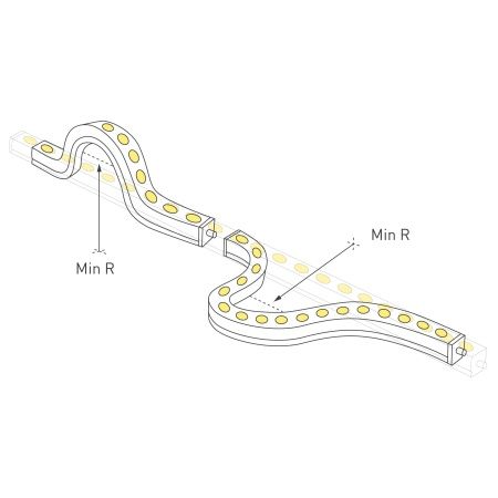 Грейзер DMX THOR-3D-F24-25x27mm 24V RGBW-Warm 3000 (24 W/m, IP65, 1m, wire x2) (Arlight, Силикон)