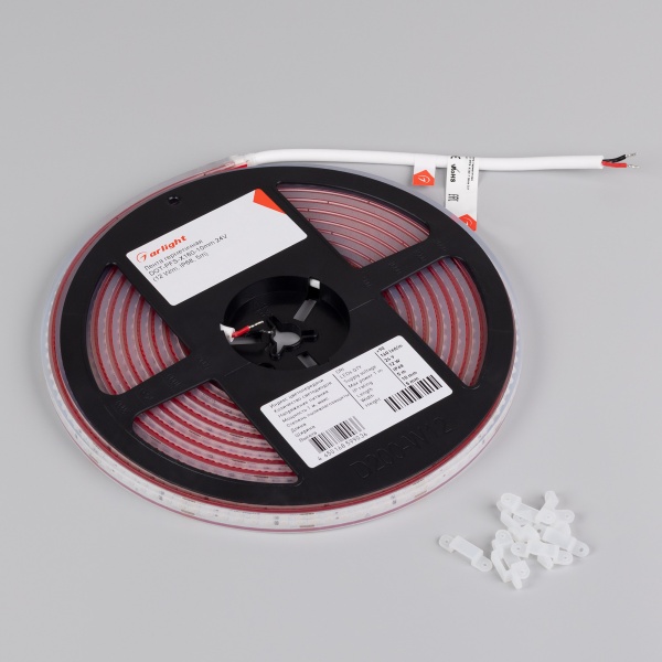 Лента герметичная DOT-PFS-X160-10mm 24V White6000 (12 W/m, IP68, 5m) (Arlight, 5 лет)