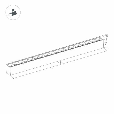 Светильник MAG-LASER-45-L480-18W Day4000 (BK, 15 deg, 24V, DALI) (Arlight, IP20 Металл, 3 года) Светильник MAG-LASER-45-L480-18W Day4000 (BK, 15 deg, 24V, DALI) (Arlight, IP20 Металл, 3 года)