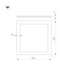 Светильник DL-INTENSO-S300x300-18W Warm3000 (WH, 120 deg, CRI90, 230V) (Arlight, IP40 Металл, 5 лет)