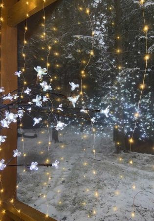 Светодиодное дерево Сакура D6202 600 LED теплый белый