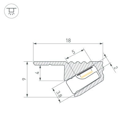 Профиль SL-MINI-SHELF-H9-2000 ANOD OLIVE GREY (Arlight, Алюминий)
