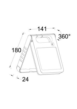 На солнечных батареях светильник Lutec, Белый, Модерн, P9077 W
