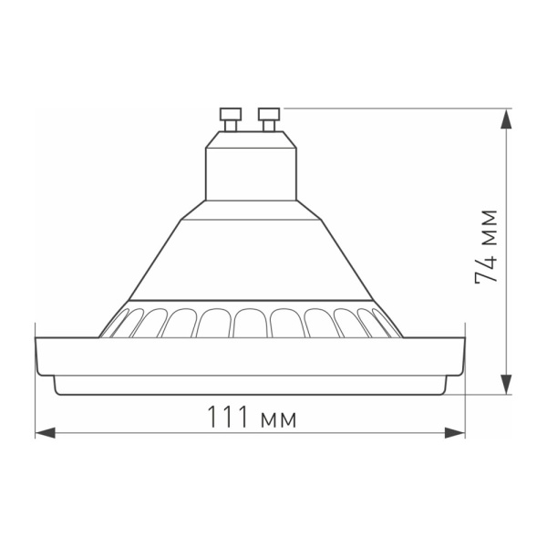 Лампа AR111-UNIT-GU10-15W-DIM Warm3000 (WH, 24 deg, 230V) (Arlight, Металл)