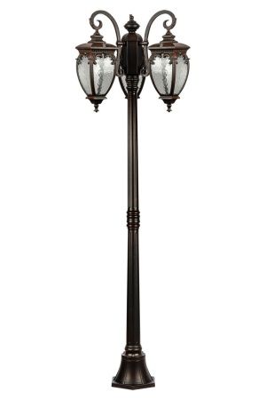 Фонарный столб YAOHUA LUX, Черный с коричневой патиной, Классика, 86208B R