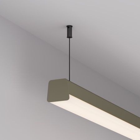 Профиль с экраном LINE-D-3734-2000 TETRA OLIVE GREY+OPAL  (Arlight, Алюминий)