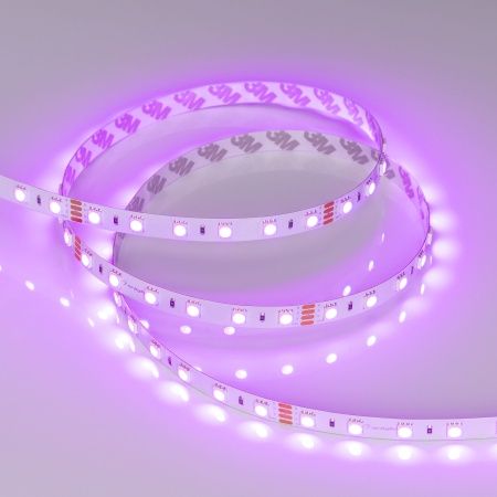 Лента RT-B60-10mm 24V RGB (14.4 W/m, IP20, 5060, 50m) (Arlight, Открытый)