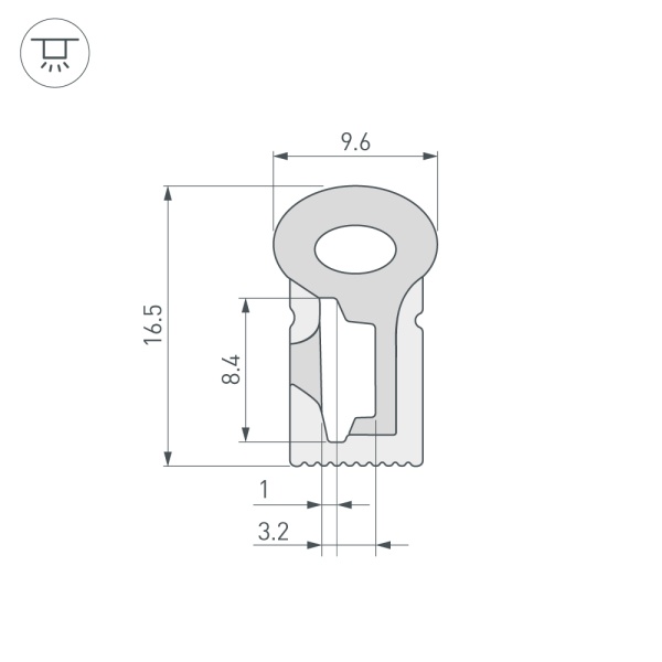 Силиконовый профиль WPH-FLEX-0817-SIDE-S8-10m WHITE (Arlight, Силикон)