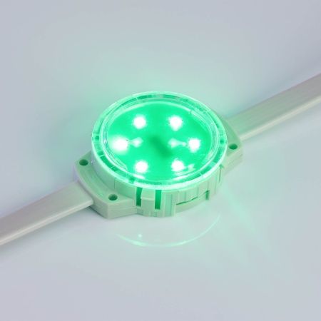 Модуль управляемый SOLEX-DMX-3535-6-24V RGB 120deg (D40x16mm, 1.5W, IP67) (Arlight, Пластик, 3 года)