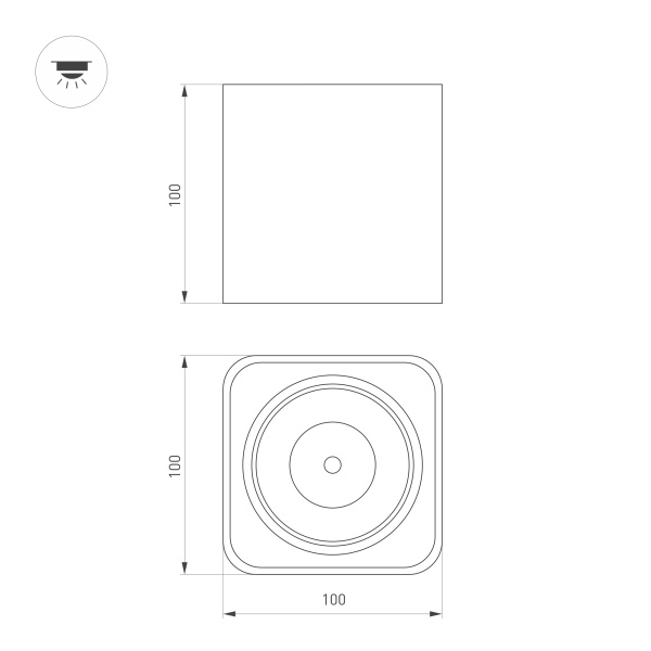 Светильник SP-CUBUS-S100x100-8W Day4000 (BK, 45 deg, 230V) (Arlight, IP20 Металл, 3 года)