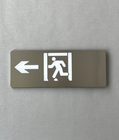 Светильник "Световой указатель", MBD-200S Е10, 220V 3W 6LED зеленых 352*138*8  2h, steel