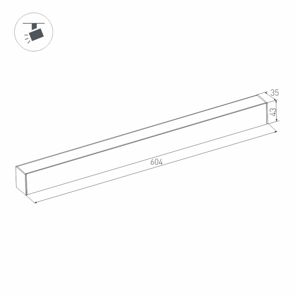 Светильник MAG-FLAT-45-L605-18W Day4000 (BK, 100 deg, 24V, DALI) (Arlight, IP20 Металл, 3 года)