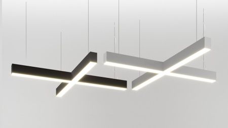 Светильник крестообразный подвесной черный SILED CROSS-01-PROF 1000х1000х50х70 (50 Вт, 3000K)