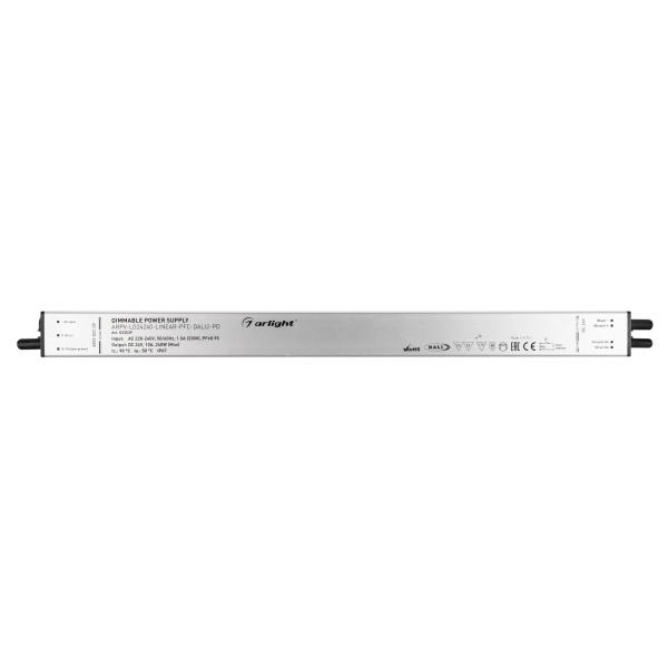 Блок питания ARPV-LG24240-LINEAR-PFC-DALI2-PD (24V, 10A, 240W) (Arlight, IP67 Металл, 5 лет)