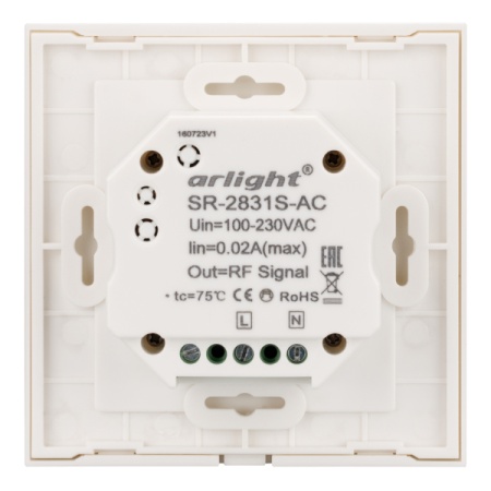 Панель Sens SR-2831S-AC-RF-IN White (220V,RGB,1зон (Arlight, IP20 Пластик, 3 года) Панель Sens SR-2831S-AC-RF-IN White (220V,RGB,1зон (Arlight, IP20 Пластик, 3 года)