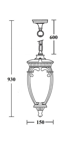 Подвесной светильник YAOHUA LUX, Черный, Классика, 86205 Bl