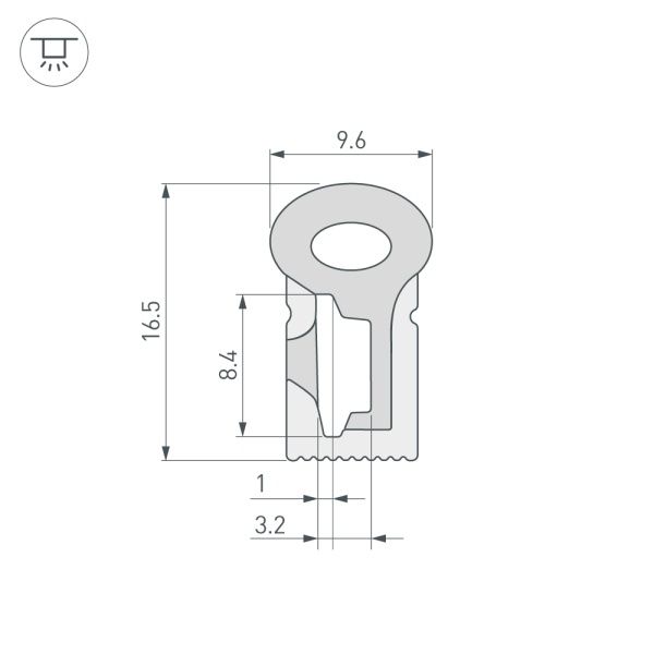 Силиконовый профиль WPH-FLEX-0817-SIDE-S8-20m WHITE (Arlight, Силикон)