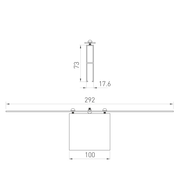 Коннектор прямой ALT-LINEAIR-FLAT-CON-I-2094 (ANOD) (Arlight, IP20 Металл, 3 года)