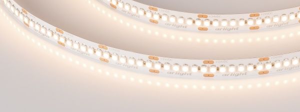 Лента RT-A240-10mm 24V Warm3000 (19.2 W/m, IP20, 3528, 5m) (Arlight, Открытый)