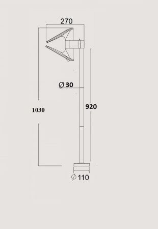 На солнечных батареях светильник Lutec, Светло-серый, Модерн, P9011-1030 S