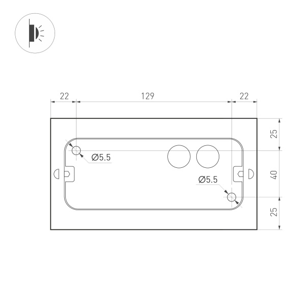 Светильник SP-WALL-FLAT-S170x90-2x6W Day4000 (GR, 120 deg, 230V) (Arlight, IP54 Металл, 3 года)