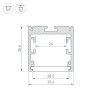 Профиль SL-ARC-3535-D320-A90 BLACK (дуга 1 из 4) (Arlight, Алюминий)