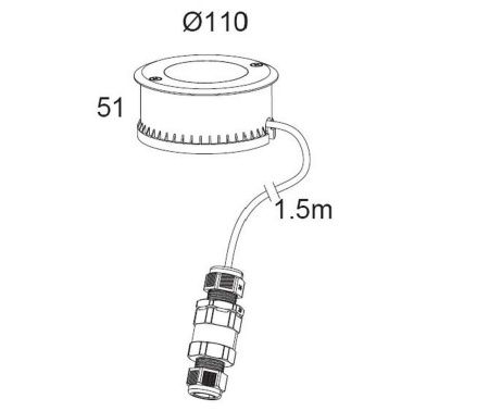 Встраиваемый светильник Lutec, Серебристый, Модерн, W7042A SS Встраиваемый светильник Lutec, Серебристый, Модерн, W7042A SS