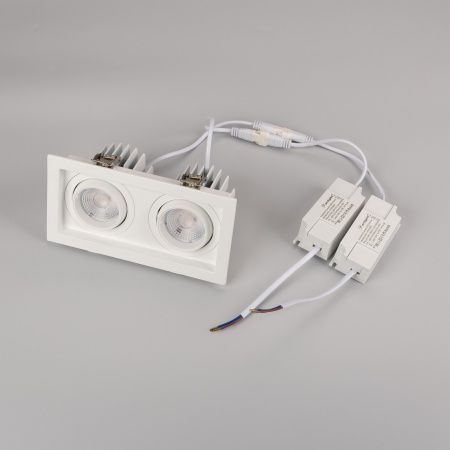 Светильник MS-VORTEX-BUILT-S170x90-2x12W Day4000 (WH-WH, 40 deg, 230V) (Arlight, IP20 Металл, 5 лет)