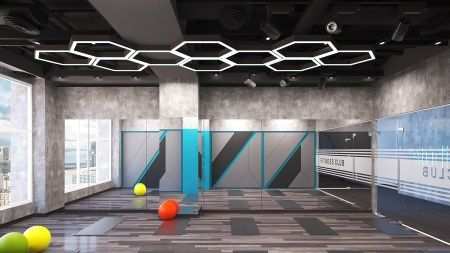 Светильник шестиугольник подвесной белый SILED HEXAGO-02-PROF 1920х1670х50х70 (144 Вт)