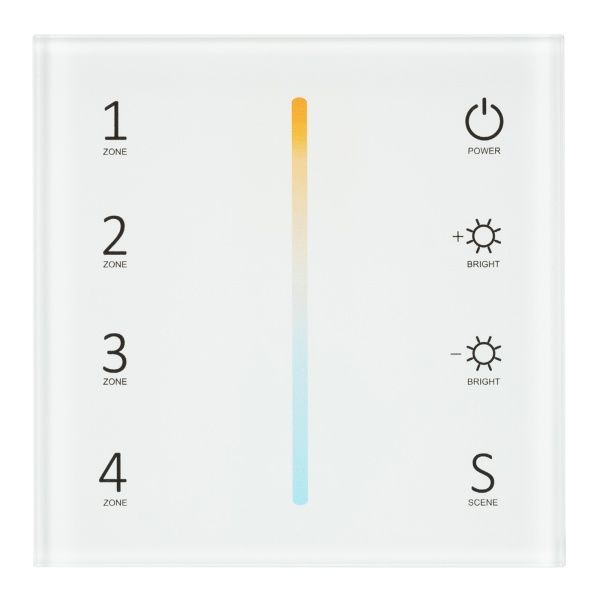 Панель Sens SMART-P38-MIX White (230V, 4 зоны, 2.4G) (Arlight, IP20 Пластик, 5 лет)